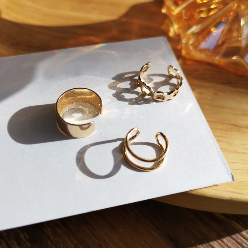 Simple Hollow Dignified Clips Without Pierced Ear Clip