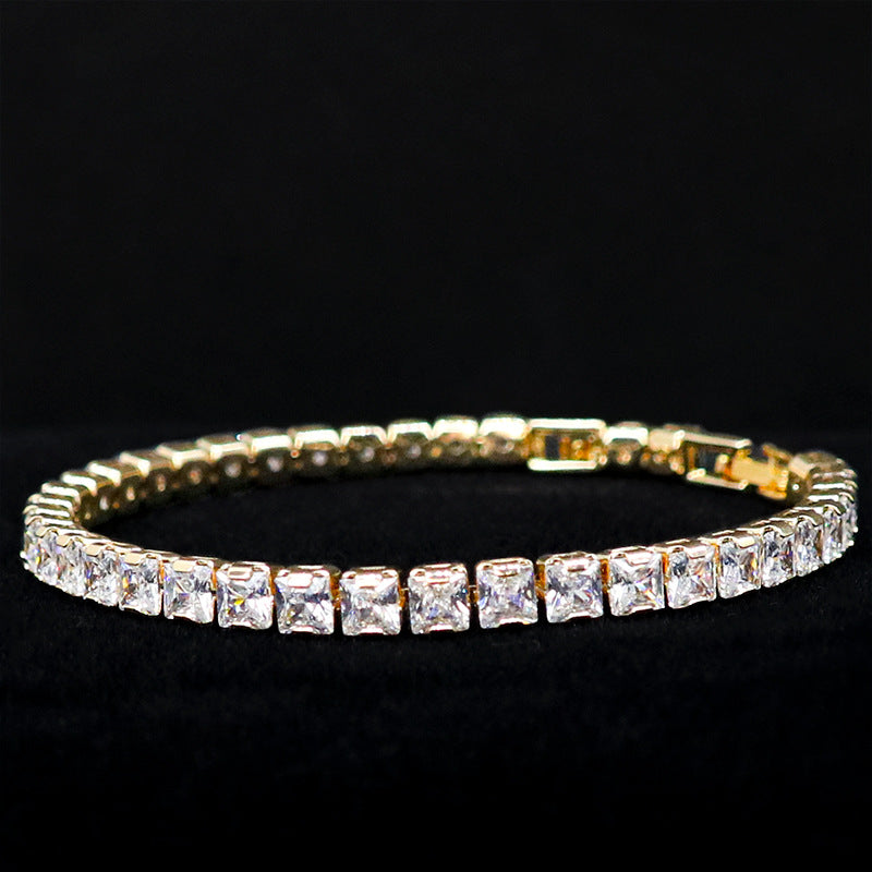 Full Diamond Clavicle Chain Female Korean Simple Temperamental Slimming Two-piece Jewelry Set