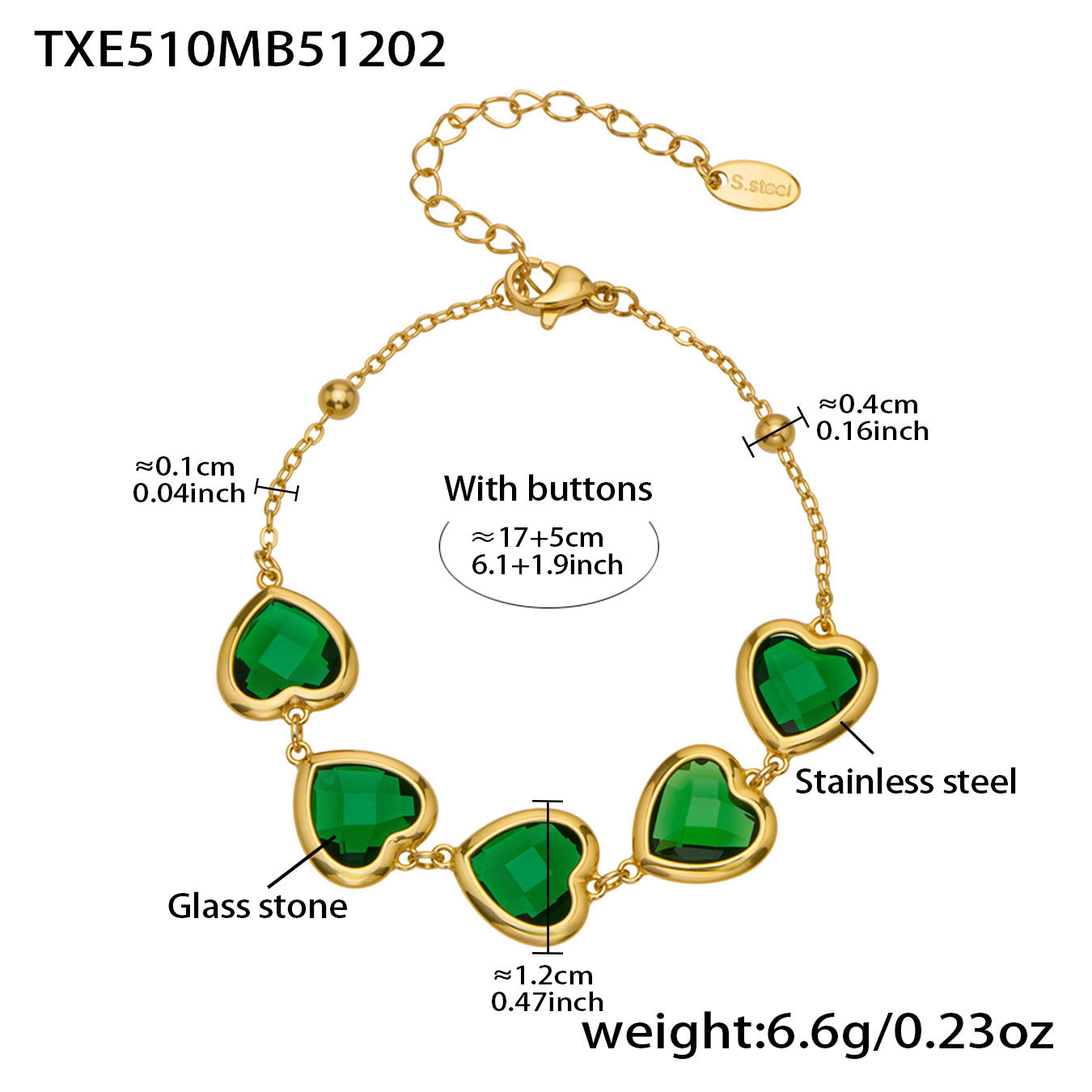 Cut Candy Color Heart-shaped Glass Stone Fashion Exquisite Stainless Rings