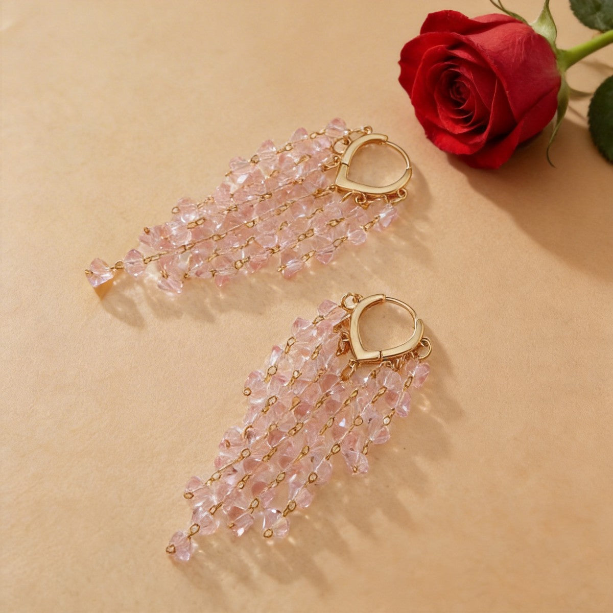 Women's Temperament Wild Crystal Tassel Ear Clip For Long Fashion Earrings
