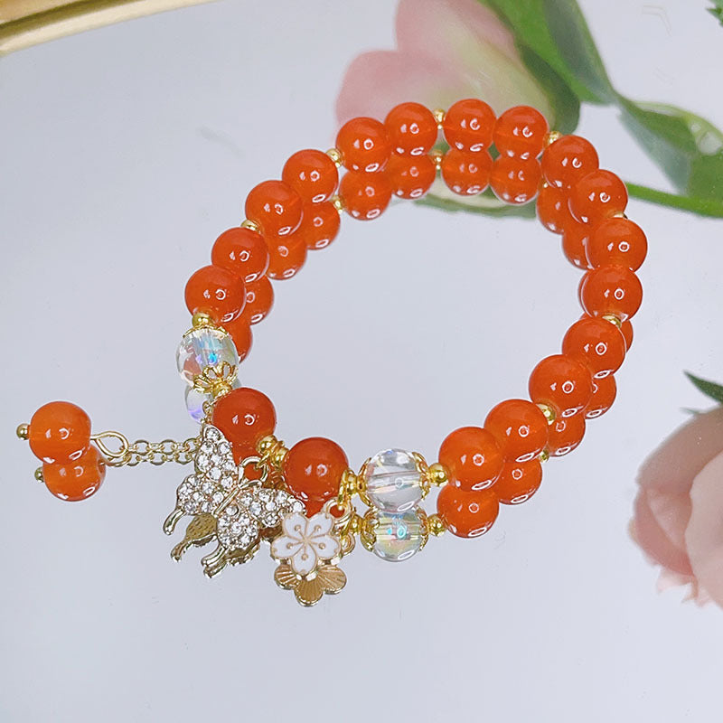 Bracelets de papeterie de décrochage perlés simples et mignons pour femmes