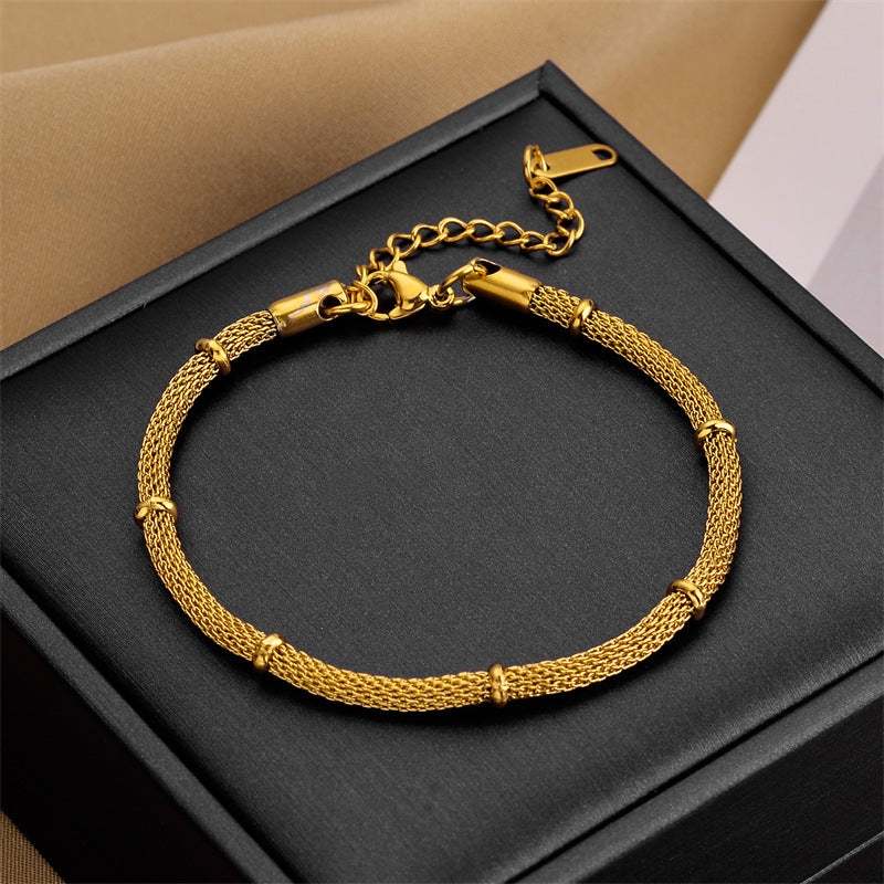 Fashion Vintage Metal Hip Hop Punk Gold-plated Titanium Steel Necklaces