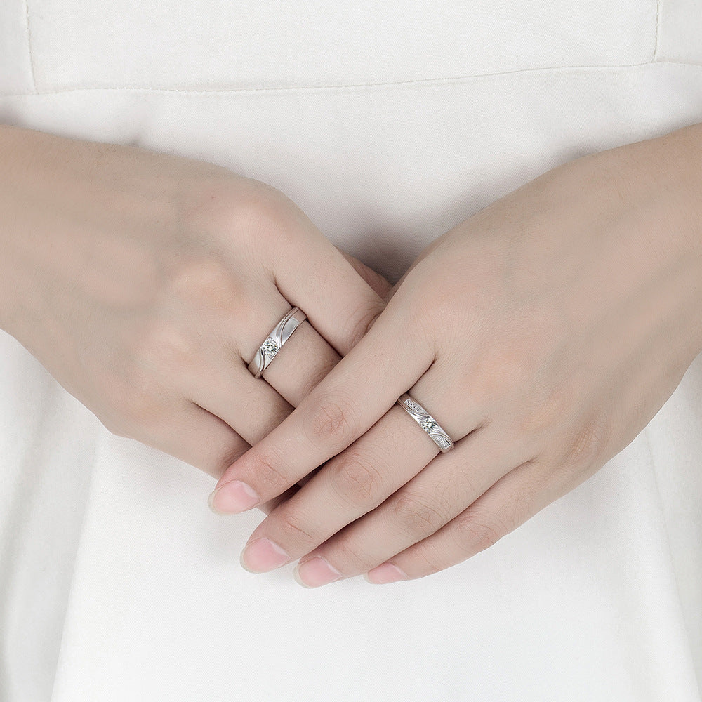 Men's Couple Female Opening Pair Of Personality Rings