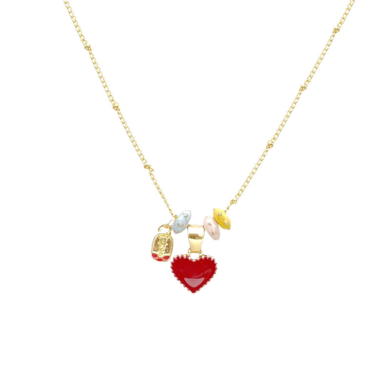 Star Madi Light Extravagant Love Heart Female Design Clavicle Chain Necklace