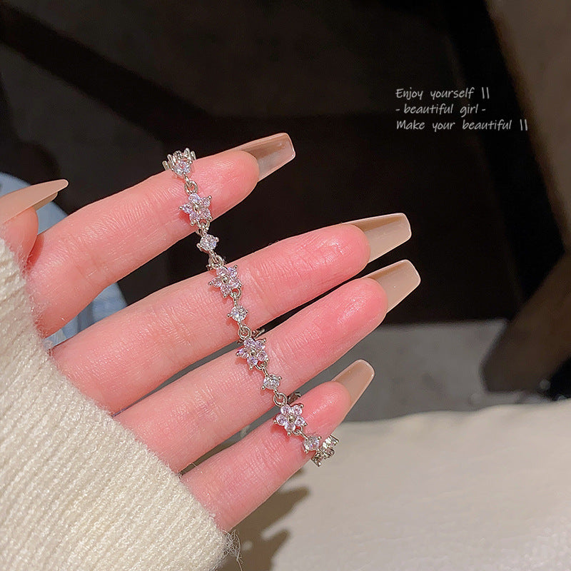 Design Exquisite Pink Zircon Flower Super Bracelets