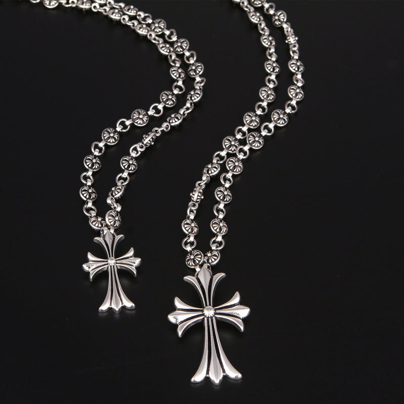Fashion Cross Handmade Chain Valentine's Day Gift Vintage Imitation Necklace