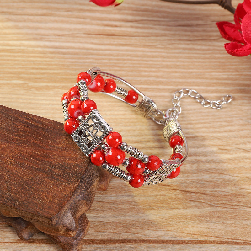 Retro Ethnic Style Colorful Yunnan Vacation Miao Bracelets
