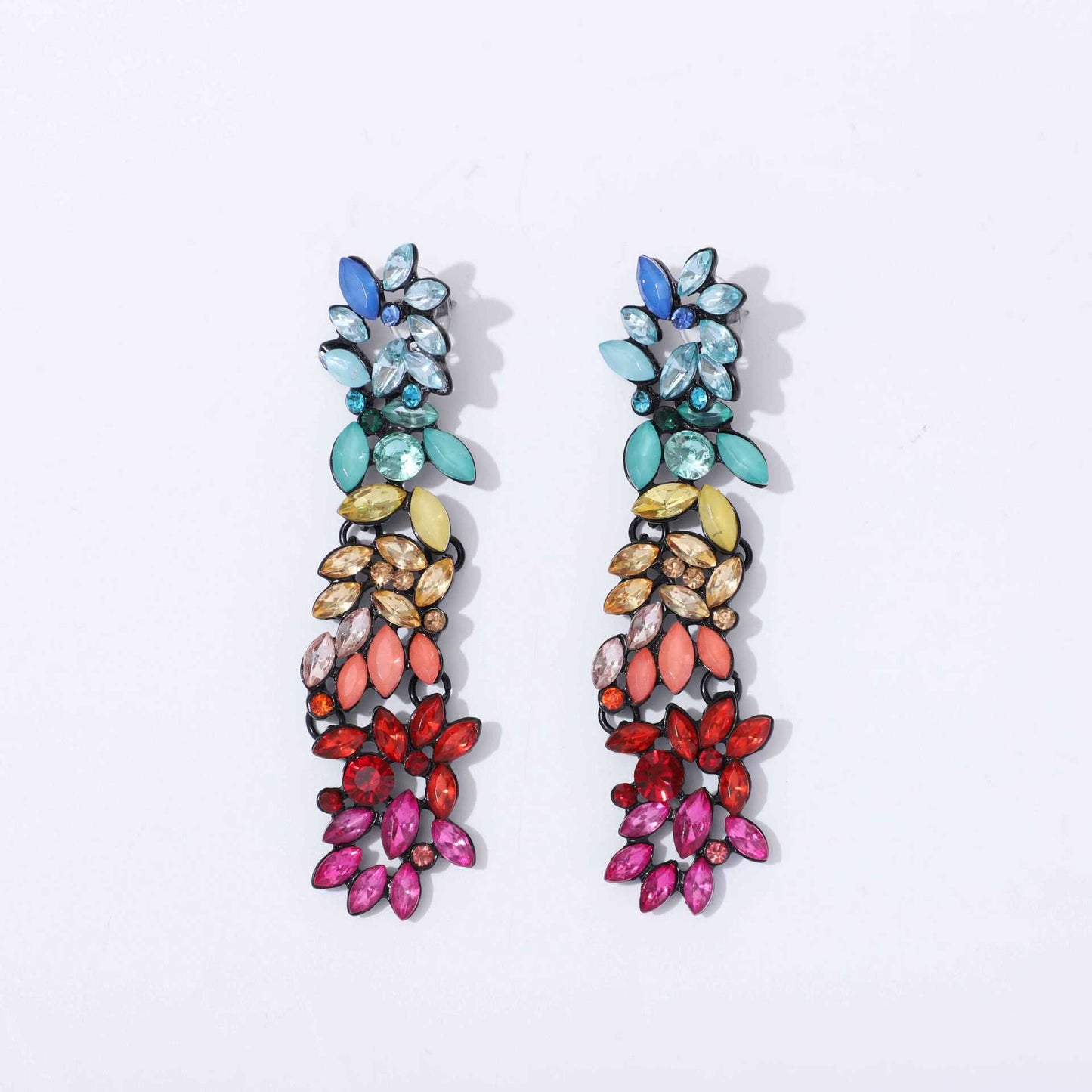 Attractive Exaggerated Alloy Rhinestone Accessories Overseas Earrings