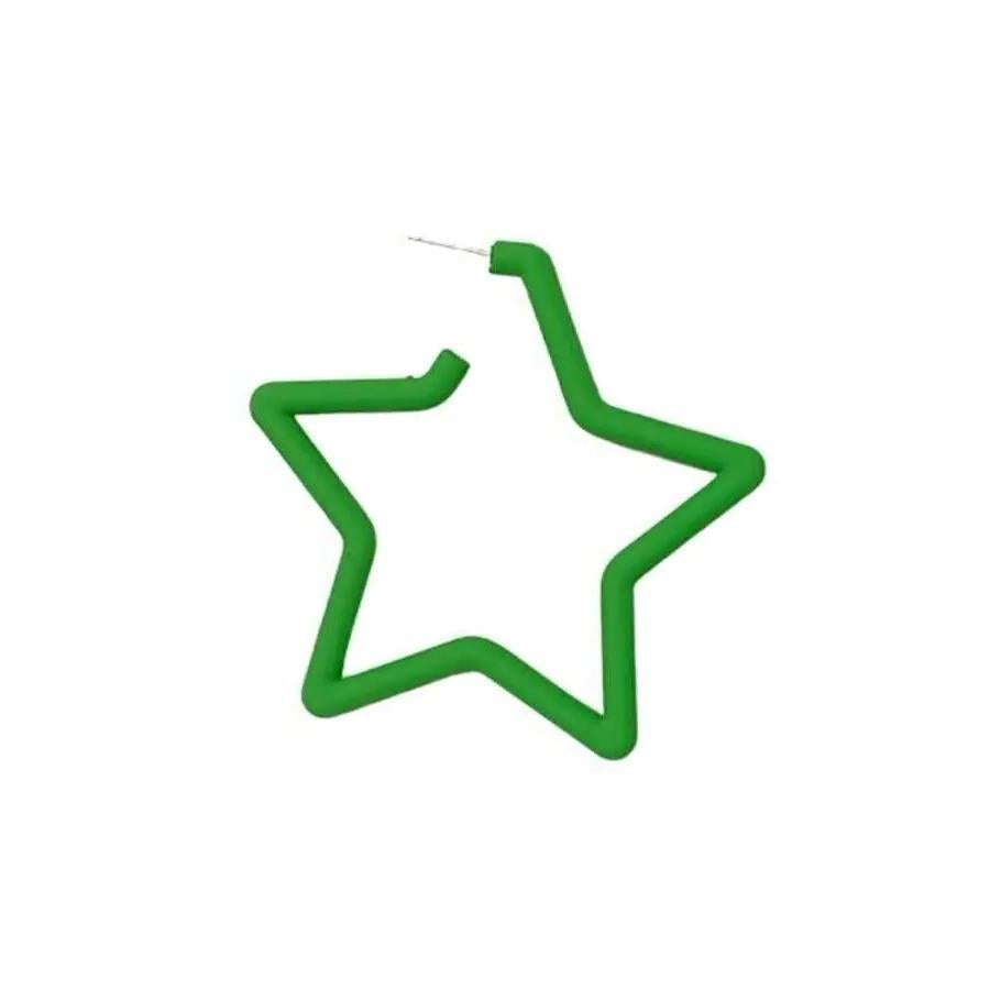 Hot Preppy Girly Style Candy Color Five-pointed Star Fashion Earrings