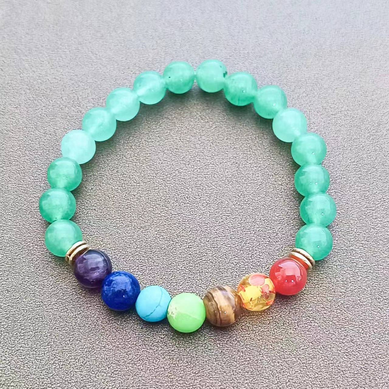 Bunte Naturstein-Legierungs-Vulkangestein-Armbänder