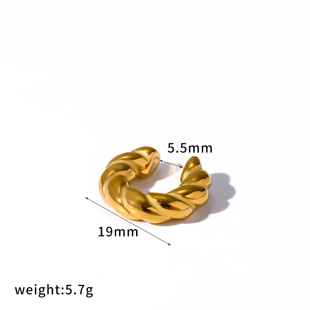 Titanium Steel No Pierced High-grade Gold Ear Clip