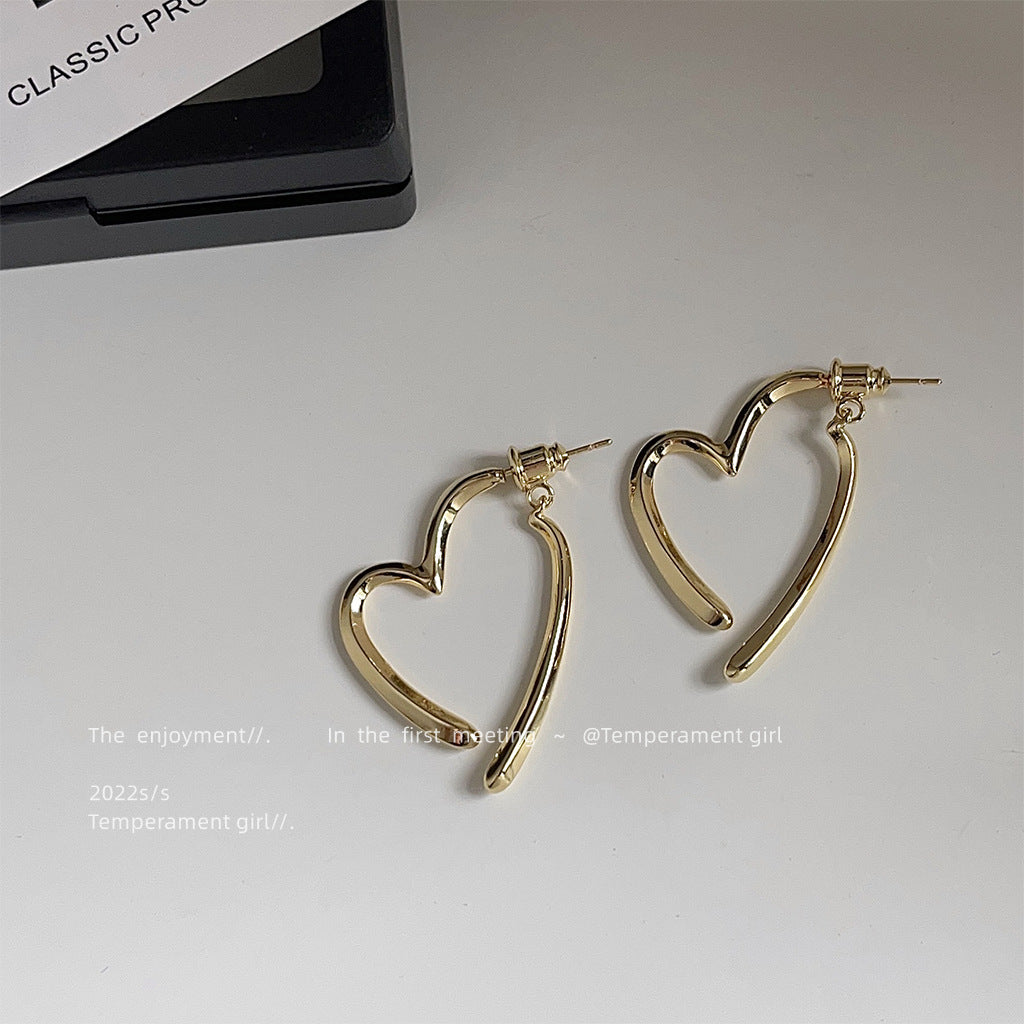 Women's High-grade Sier Needle Plated One Style For Heart-shaped Elegant Earrings