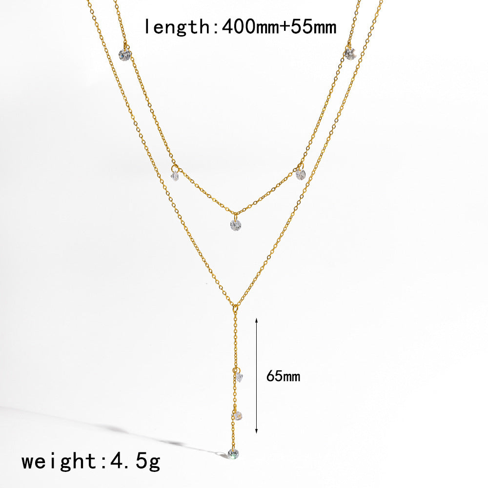 High-grade Stainless Steel Commute Style Y-shaped Necklace