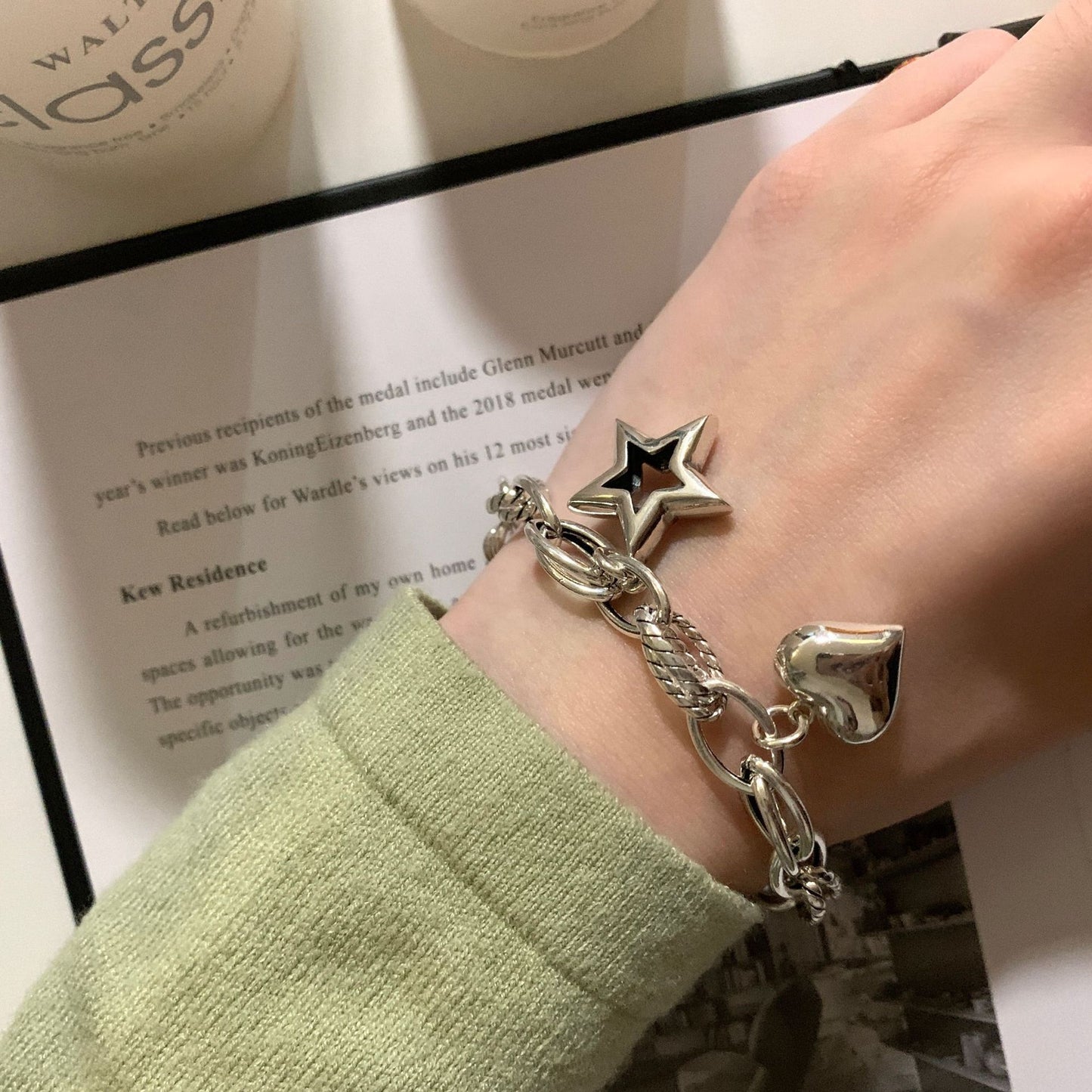 Love Star Distressed Hip Hop Cold Bracelets