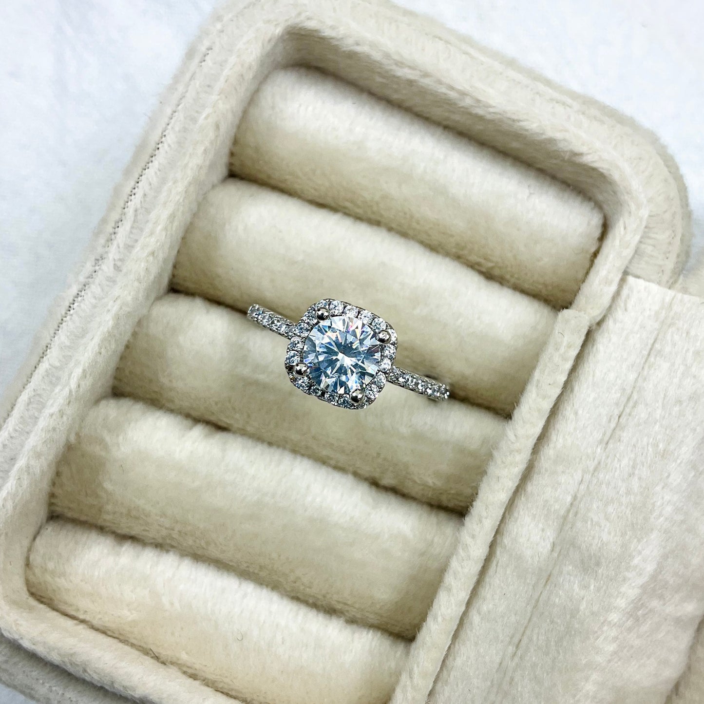 Sugar Cube Female Inlaid Zircon Adjustable Fashion High-grade Shiny Ring