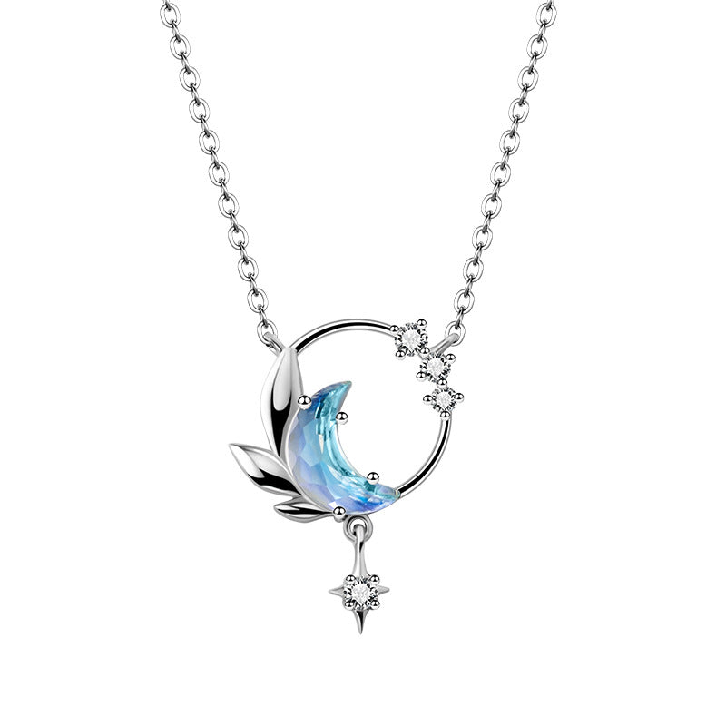 Women's Moon Night Shadow Simple Clavicle Chain Necklaces