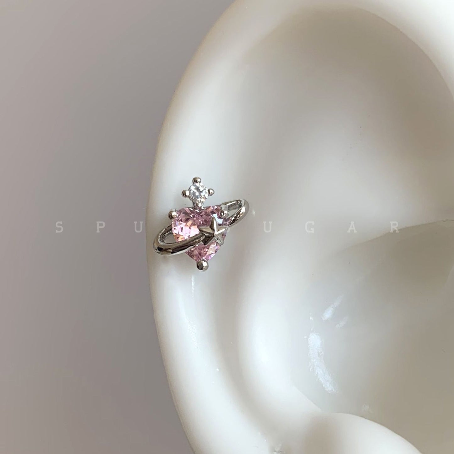 Female Titanium Steel Screw Tightening Buckle Pin Before Stud Earrings