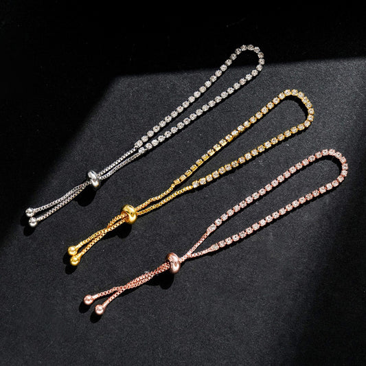 High-grade Gang Drill Simple Adjustable Fashionable Elegant Light Bracelet