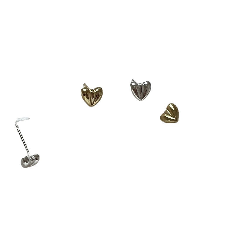 Women's Love Heart Sterling Sier For Compact Earrings