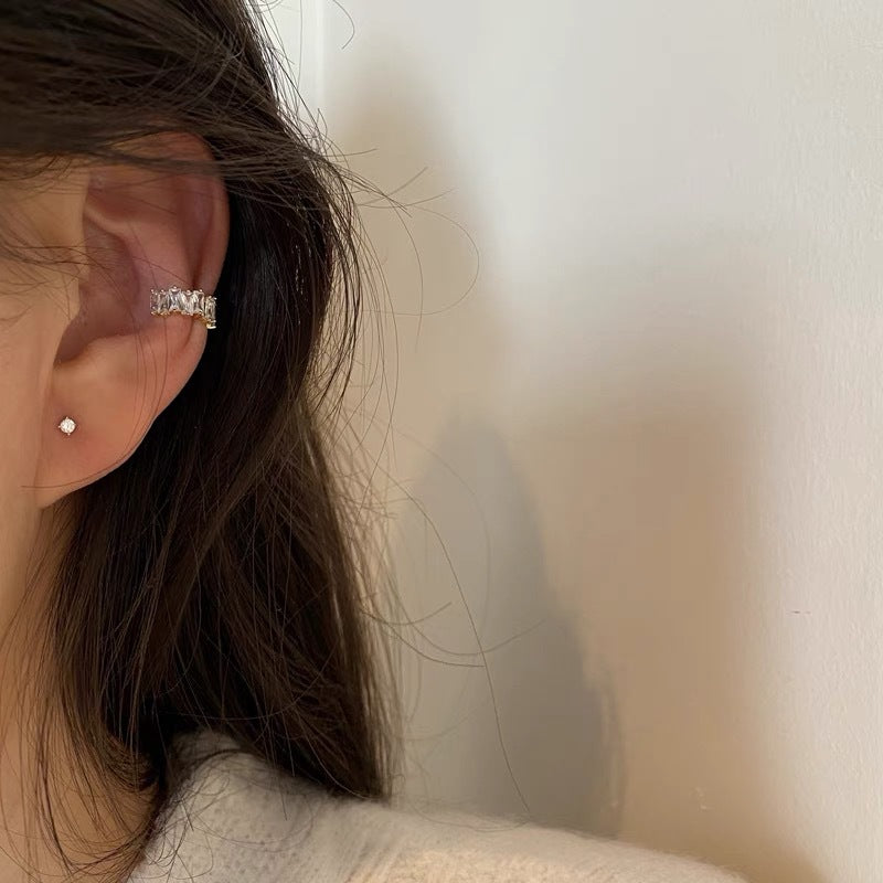 Women's Vintage Zircon Pearl Metal Simple Versatile Ear Clip