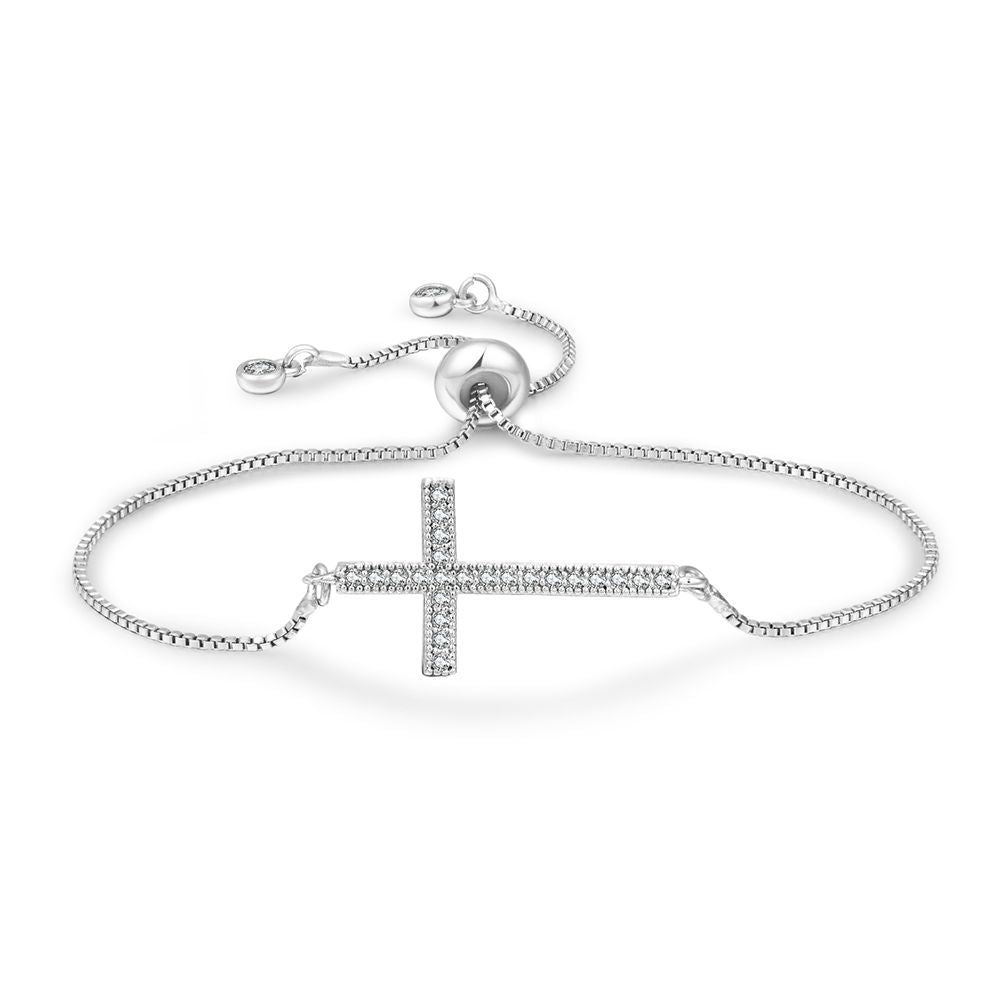 Einfache verstellbare Armbänder mit Zirkonornament und Kupfereinlage für Damen