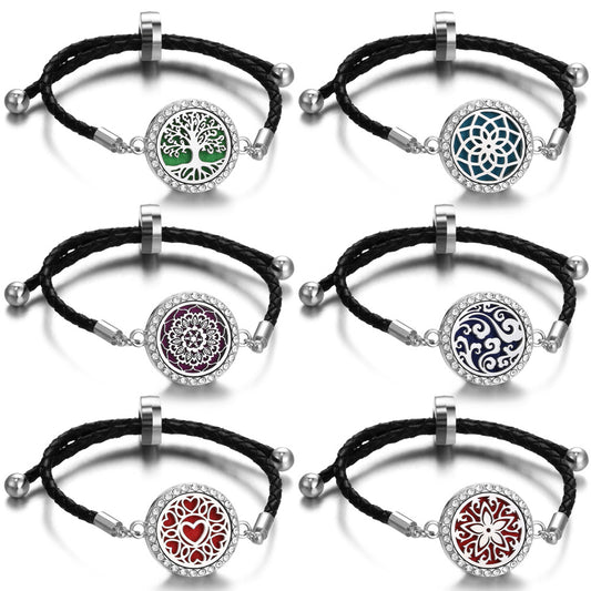 Leather Thread Perfume Diffuser Summer Braid Bracelet