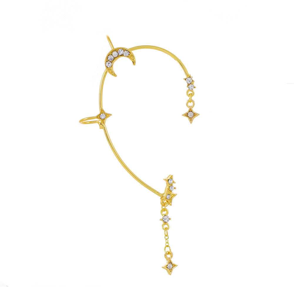 Diamond Butterfly Female Fashion Exaggerated Wings Ear Clip