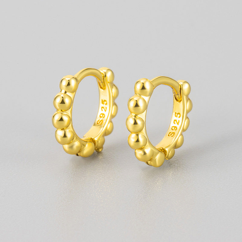 Women's Style Round Beads French Retro Temperament Summer High Sense Rings