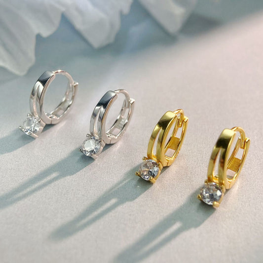 Luxury Minimalist Sterling Sier Gold Plated Earrings