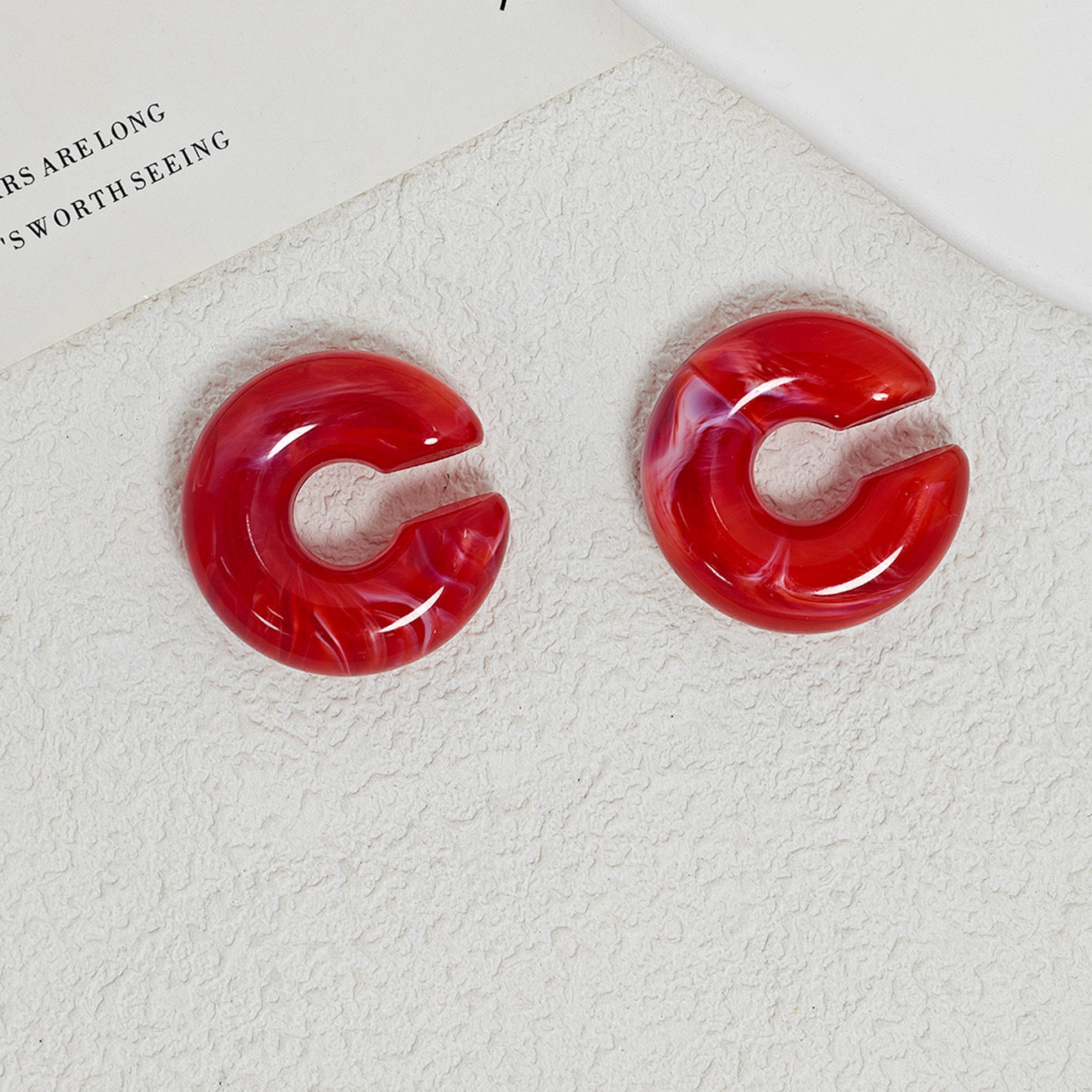 Acrylic Candy Color Matte Simple Design Ear Clip