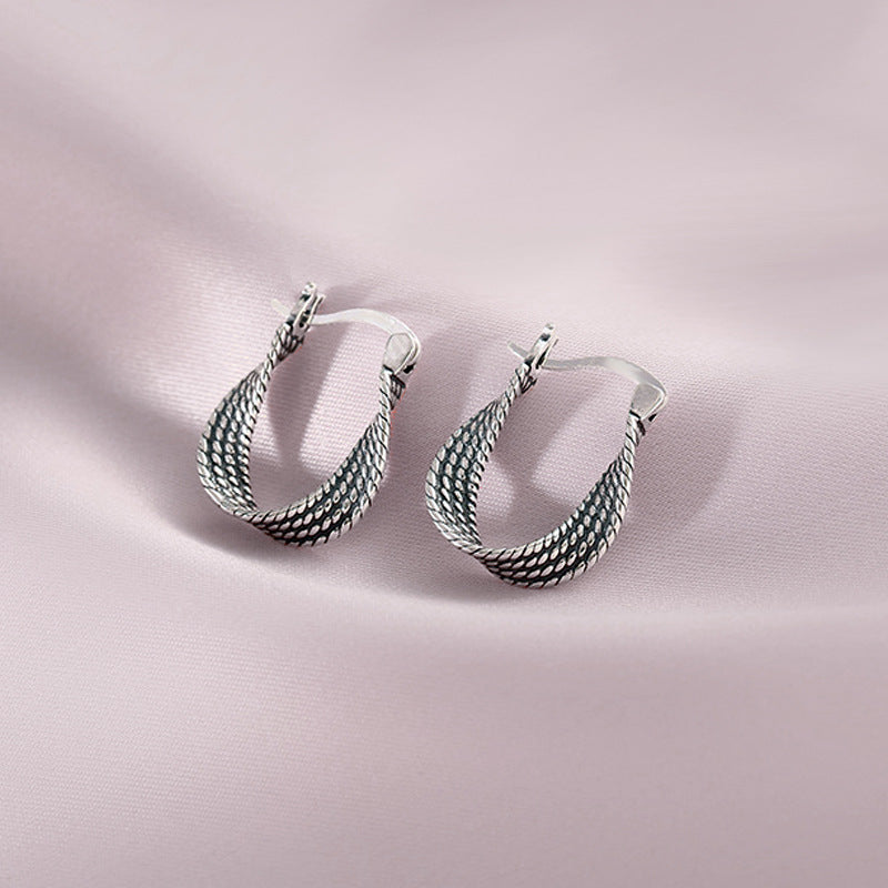 Retro Twist Clip Niche High-grade Temperament Personality Plated Rings