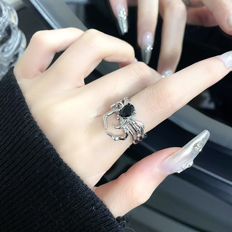 Light Luxury Cold Wind Spider Combination Rings