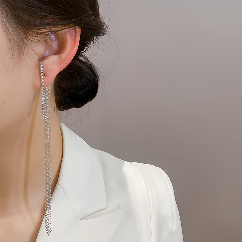 Boucles d'oreilles longues à pampilles Sier personnalisées pour femmes, à la mode, de haute qualité