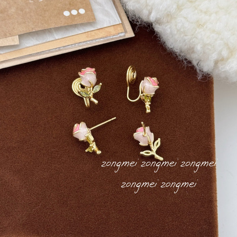 Women's Super Sweet Bouquet Enamel Drip Glazed Fine Rings
