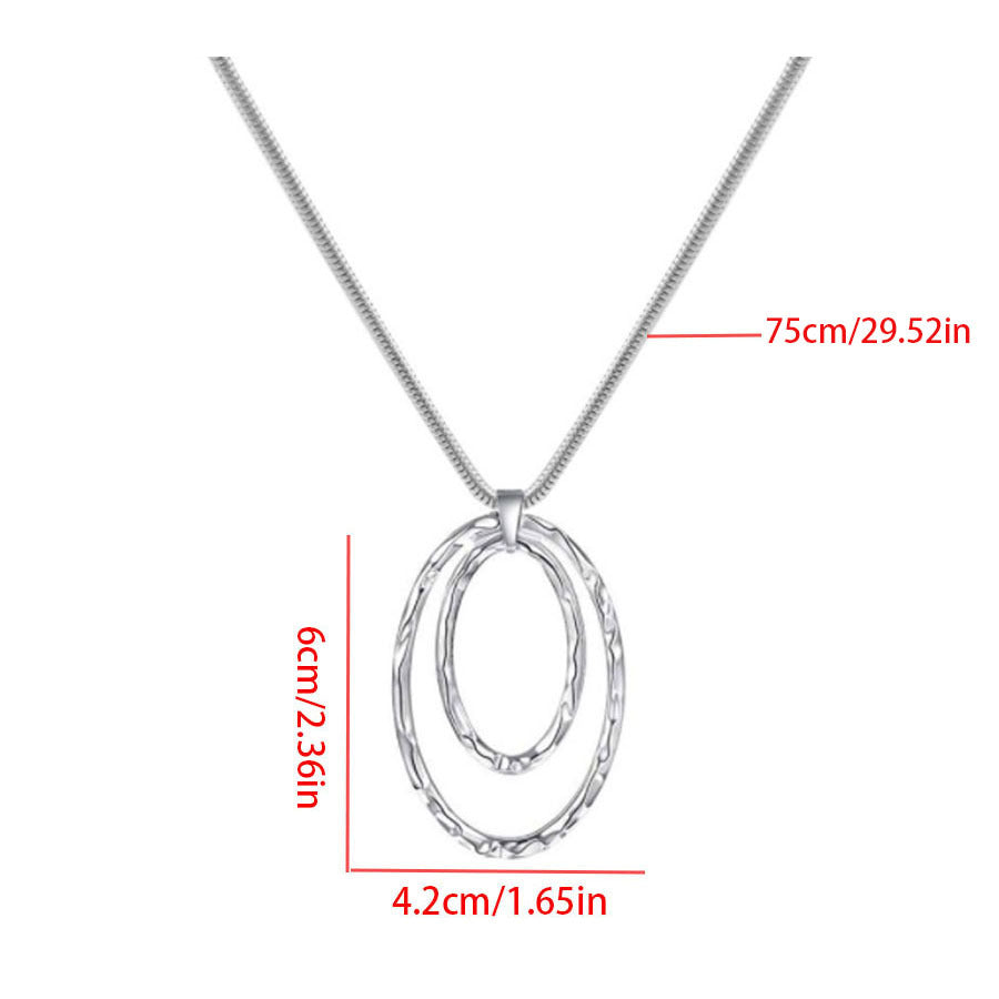 Women's Fashion Fashionmonger Clavicle Chain High Profile Retro Large Circle Pendants