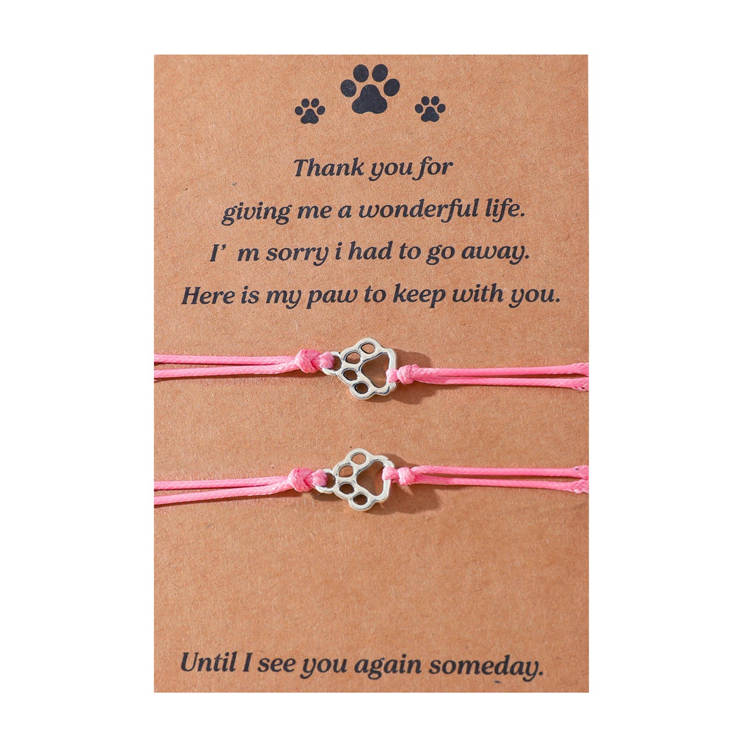 Line Cat's Paw Mark Hand-woven Blessing Bracelets