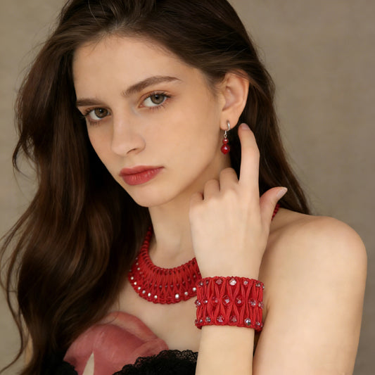 Durable Classic Stylish Woven Pleated Vintage Necklaces