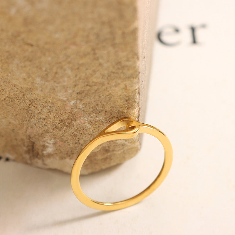 Small And Exquisite Simple Meticulous Hollow Love Rings