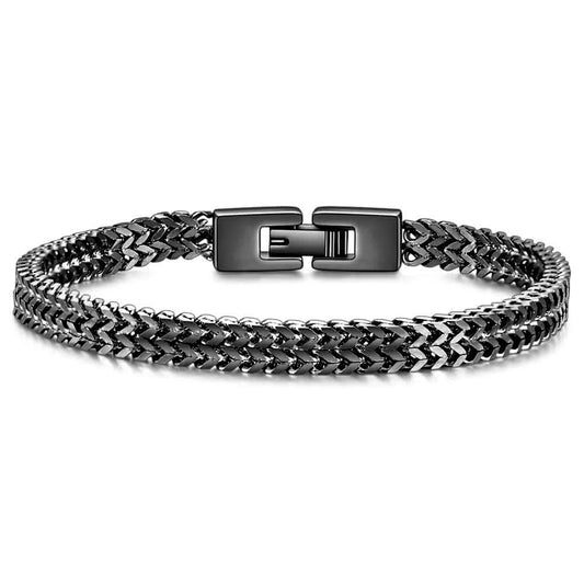 Men's Hip Hop Stainless Steel Keel Snake Chain Fashion Bracelets