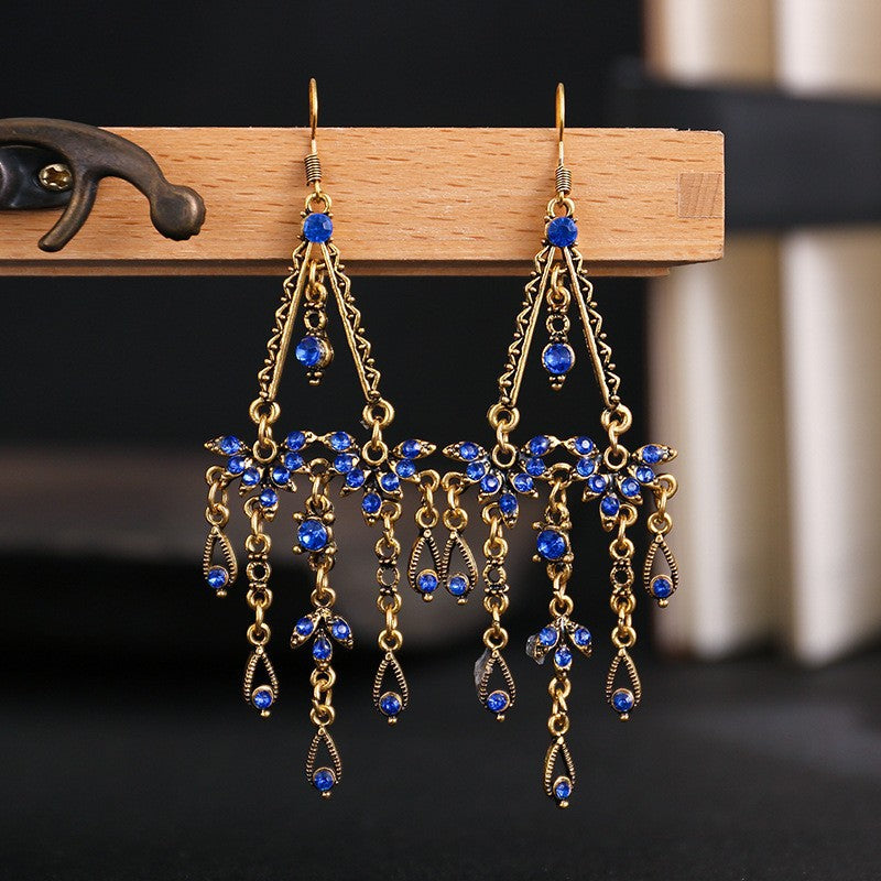 Turquoise Ethnic Style Retro Alloy Yunnan Rings