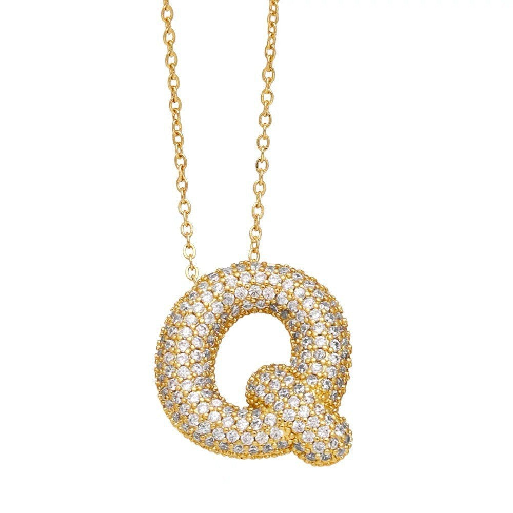 Bubble Balloon Letter English Female Graceful Pendants