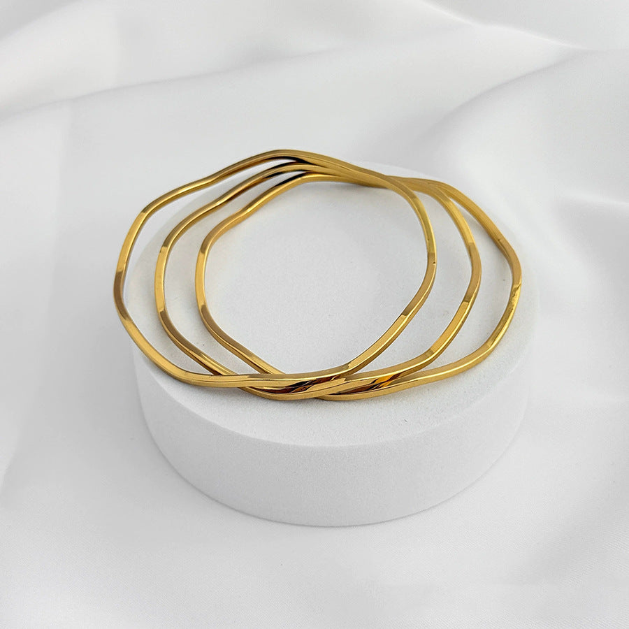 Steel Square Thread Twist Fashionable Elegant Without Changing Color Bracelets