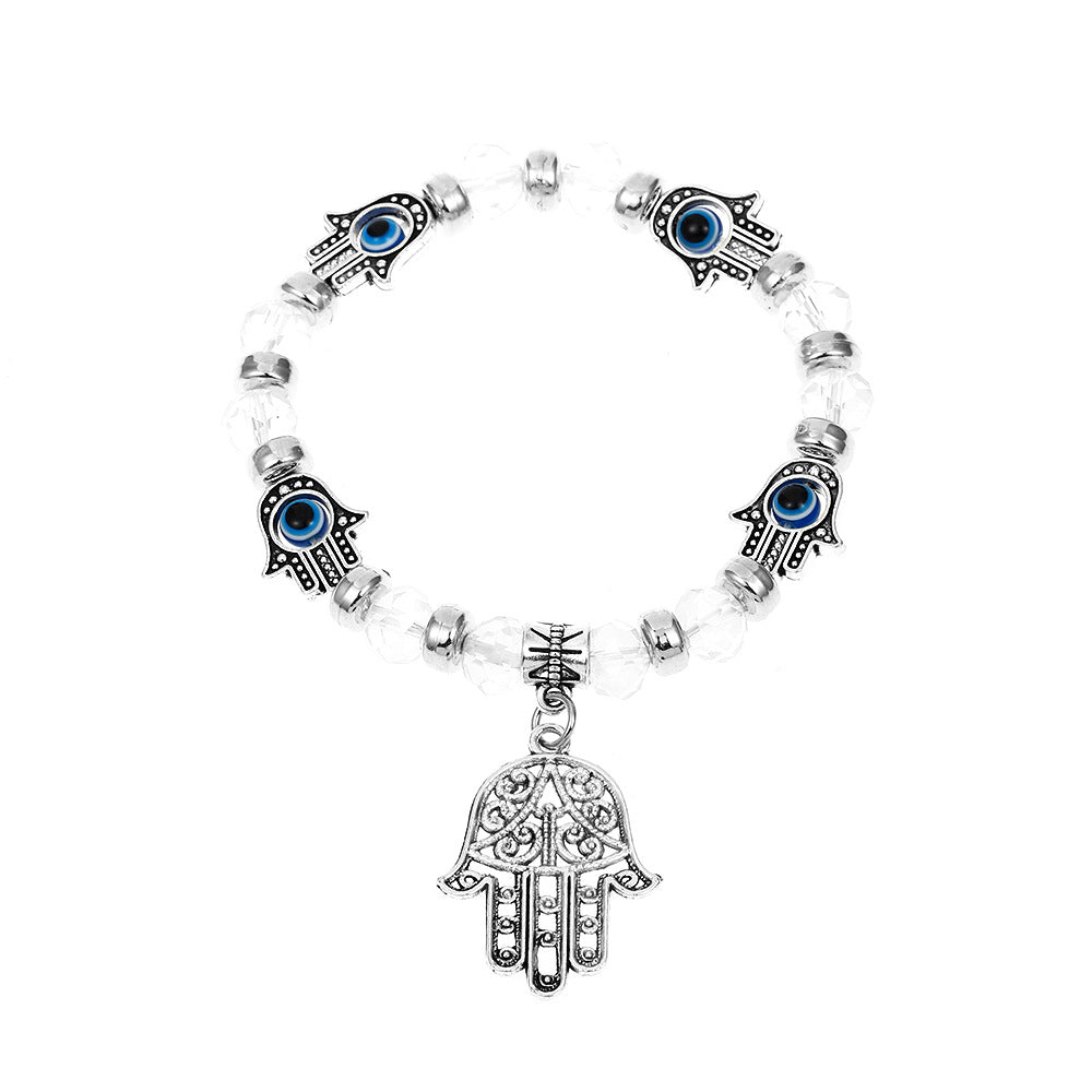 Blaue Teufelsauge-Harzkugel-Fatima-Armbänder