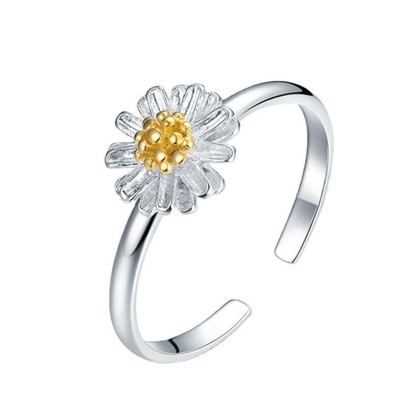 Little Daisy Sunflower Open Female Korean Fashion Rings