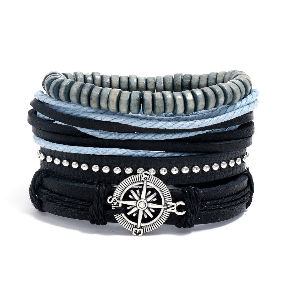 Women's & Men's & Simple Retro Set Braided Leather And Bracelets