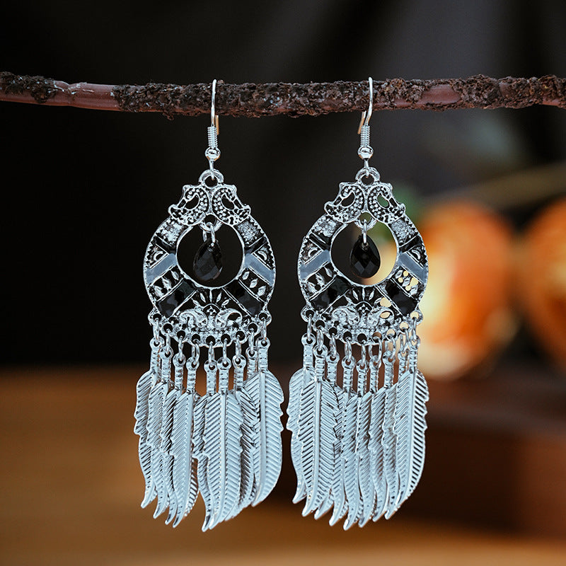 Turquoise Ethnic Style Retro Alloy Yunnan Rings