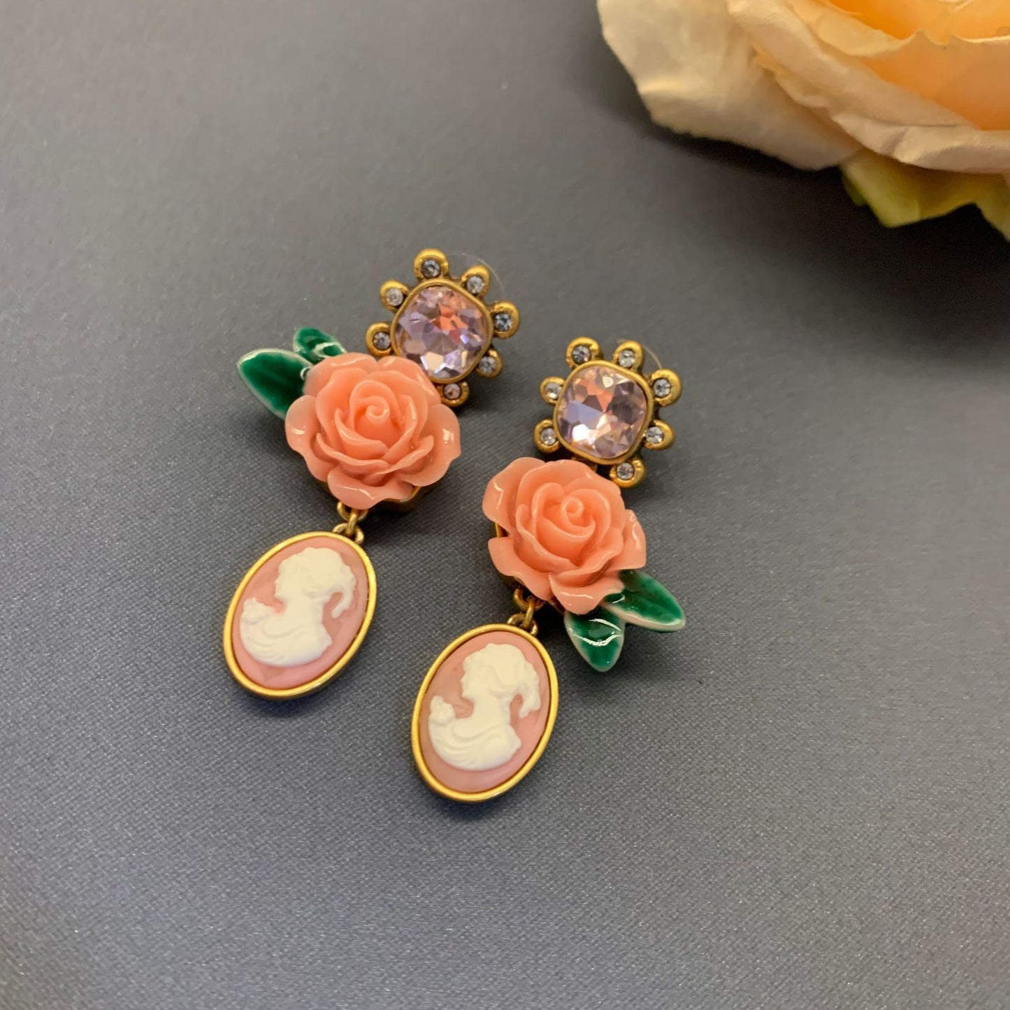 Camellia Portrait Classic Available In Two Earrings