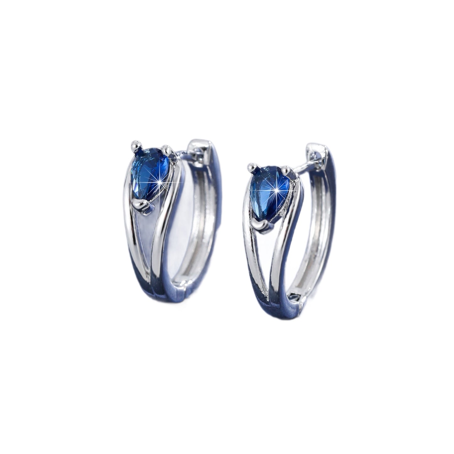 Women's Water Drop Double Twist Ear Clip Commuter Date Daily Match Earrings