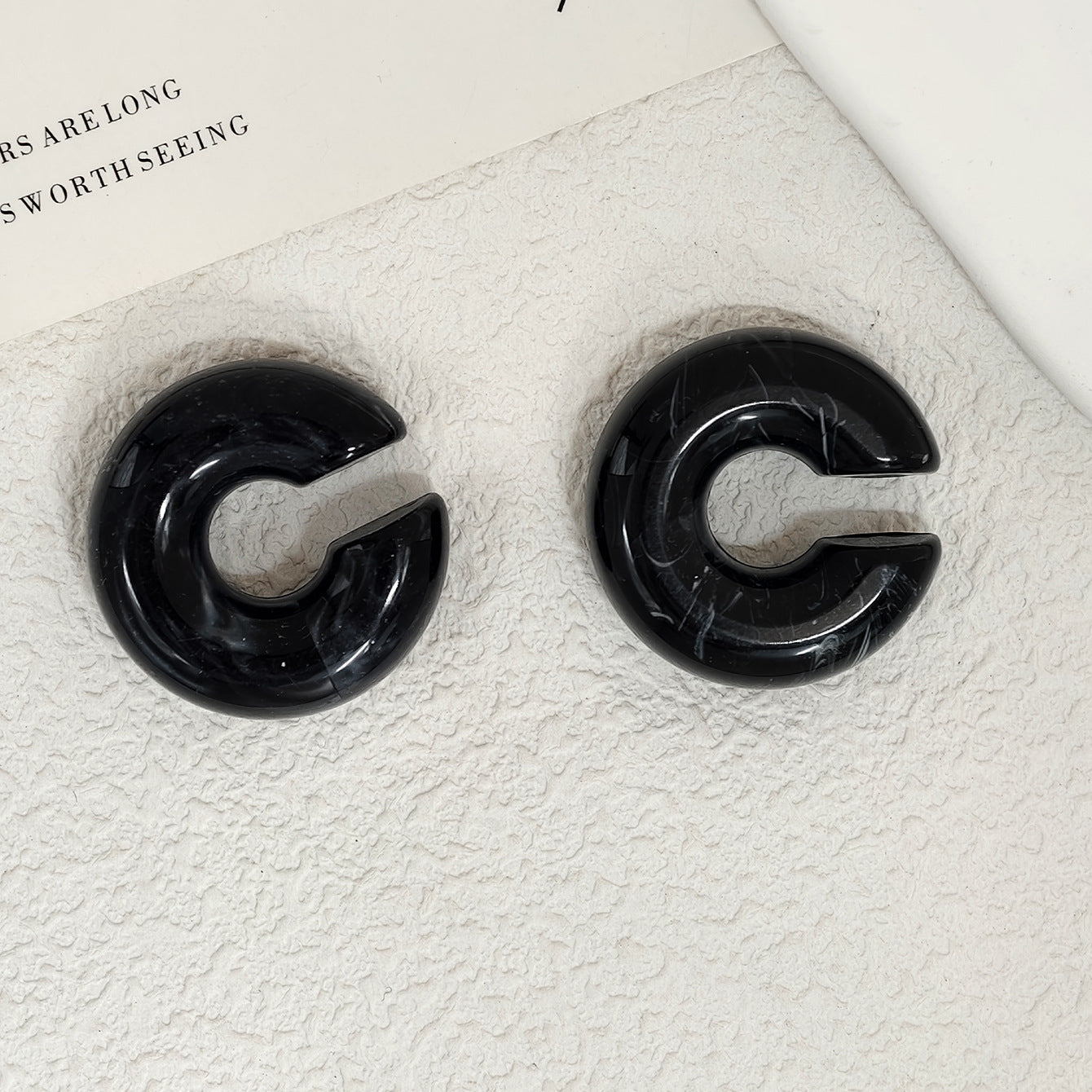 Acrylic Candy Color Matte Simple Design Ear Clip