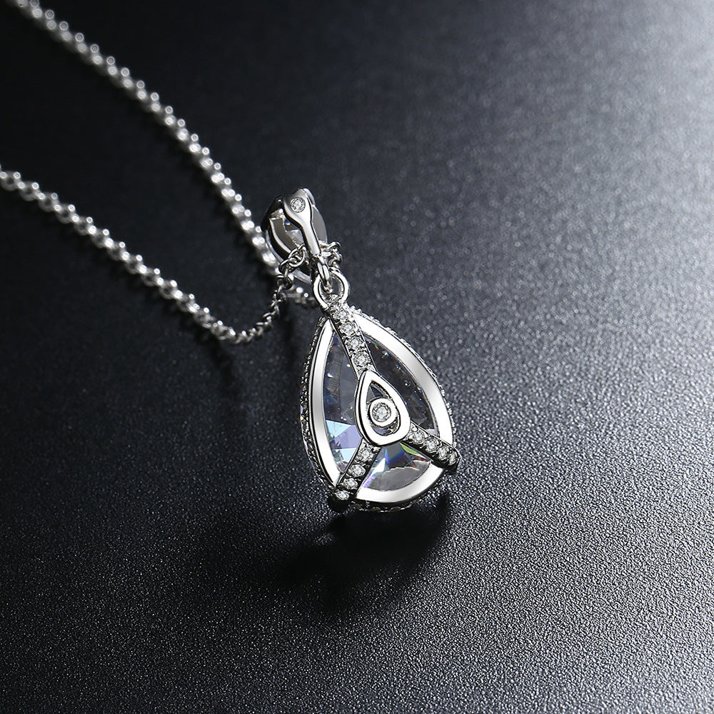 Drop Zircon Artistic Temperament Ornament Short Necklaces